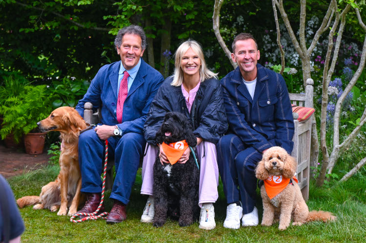 Scott Mills broadcasts live from RHS Chelsea Flower Show to launch dog-friendly garden
